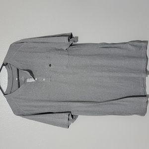 Mens XL Sperry Gray Buttoned T-Shirt